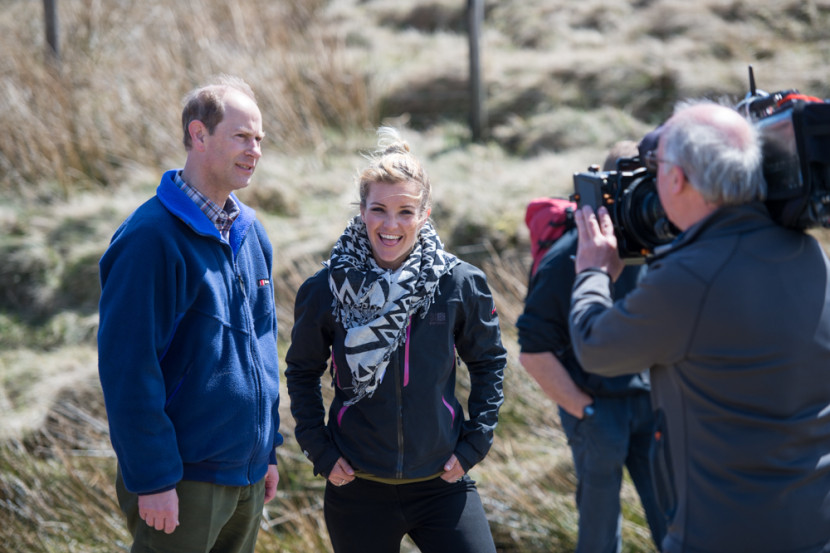 Prince Edward with Helen Skelton for BBC's Countryfile