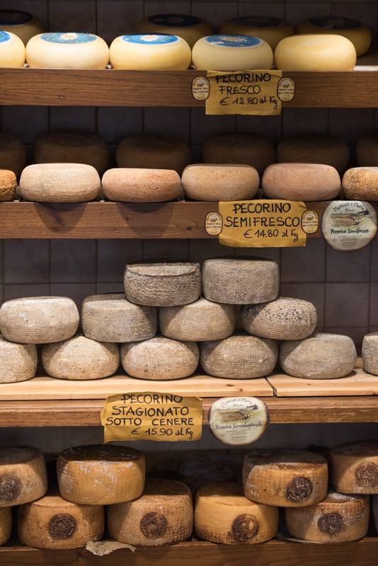 Cheese shop in Pienza